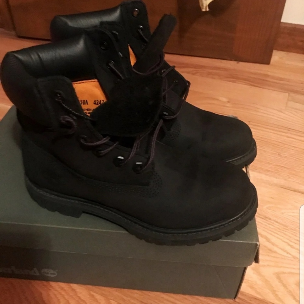 Black Timberland boots